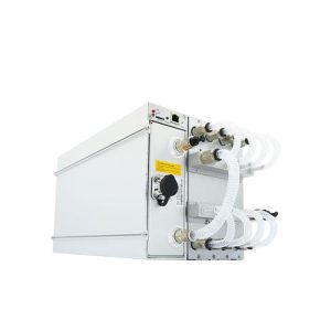 Bitmain Antminer S19 Pro Hyd., a high-performance hydro-cooled Bitcoin mining machine with a hashrate of 184Th/s and power consumption of 5428W, designed for SHA-256 algorithm mining.