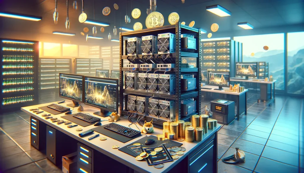 Bitmain Antminer L7, a high-performance Scrypt algorithm miner with a hashrate of 9.05Gh/s and power consumption of 3425W, designed for Litecoin and Dogecoin mining.