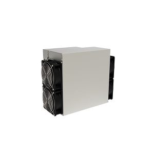 IceRiver KS5L Kaspa Miner, a KHeavyHash algorithm mining device with a hashrate of 12Th/s and a power consumption of 3400W, designed with a durable casing and dual cooling fans.