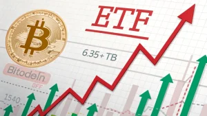 Infographic showing the impact of market volatility on Bitcoin ETF performance