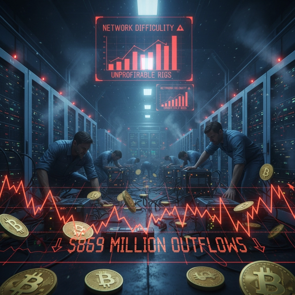 Bitcoin ETF Outflows Trigger Mining Pressure