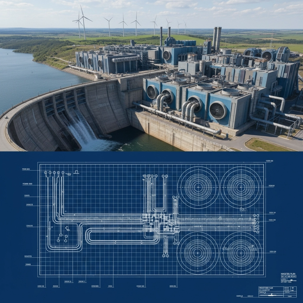 Master Planned Mining Facility Blueprint To Render