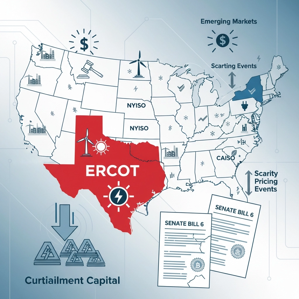 US Regulatory Map ERCOT Curtailment Capital